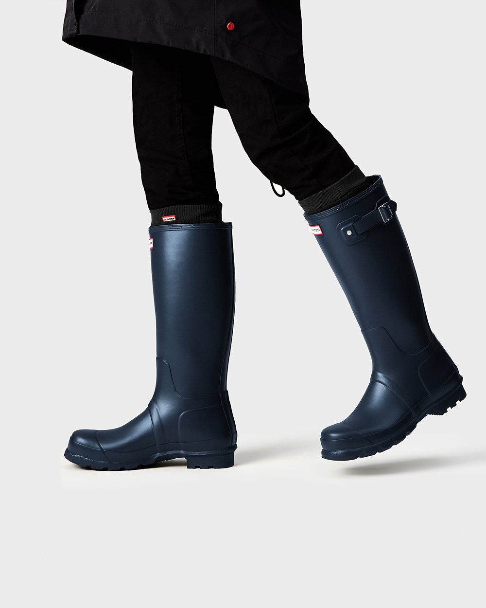 Mens Hunter Tall Rain Boots Navy - Original - 5469078-WR